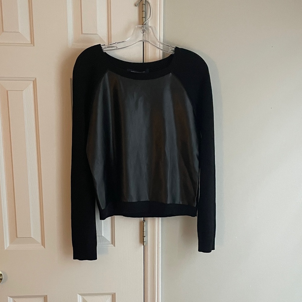 Faux leather top. Size L.  NWT